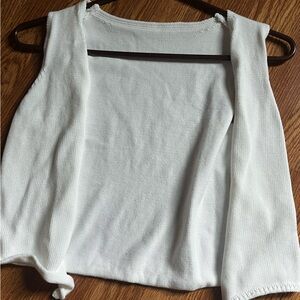 super simple white sweater vest